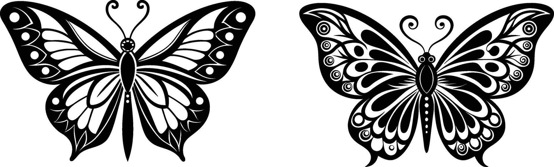 Butterfly tattoo design vector