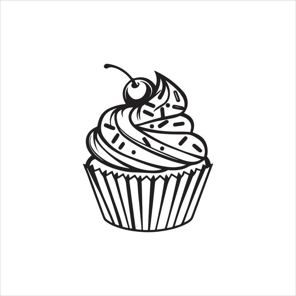 Midnight Cupcake design vector