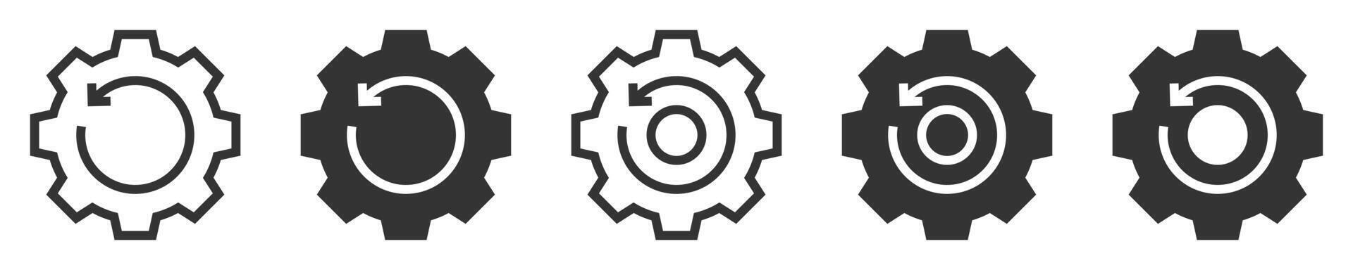 A set of four circular shapes with different designs. vector