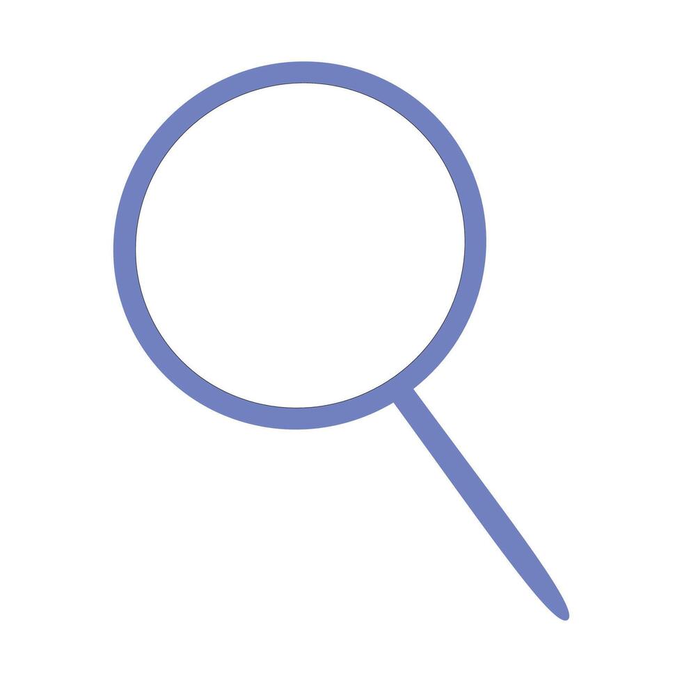 A magnifying glass icon on a white background vector