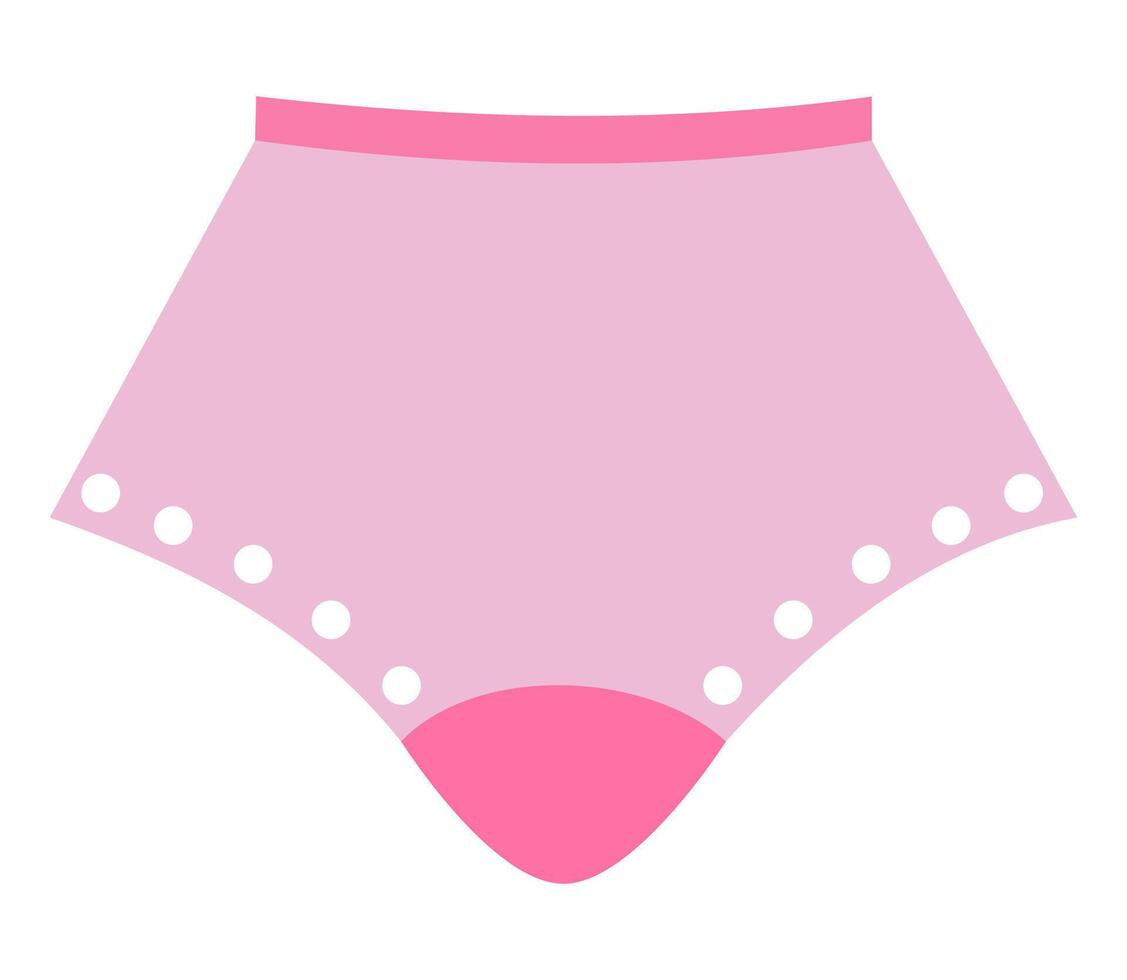 A pink underwear with dots on it. vector