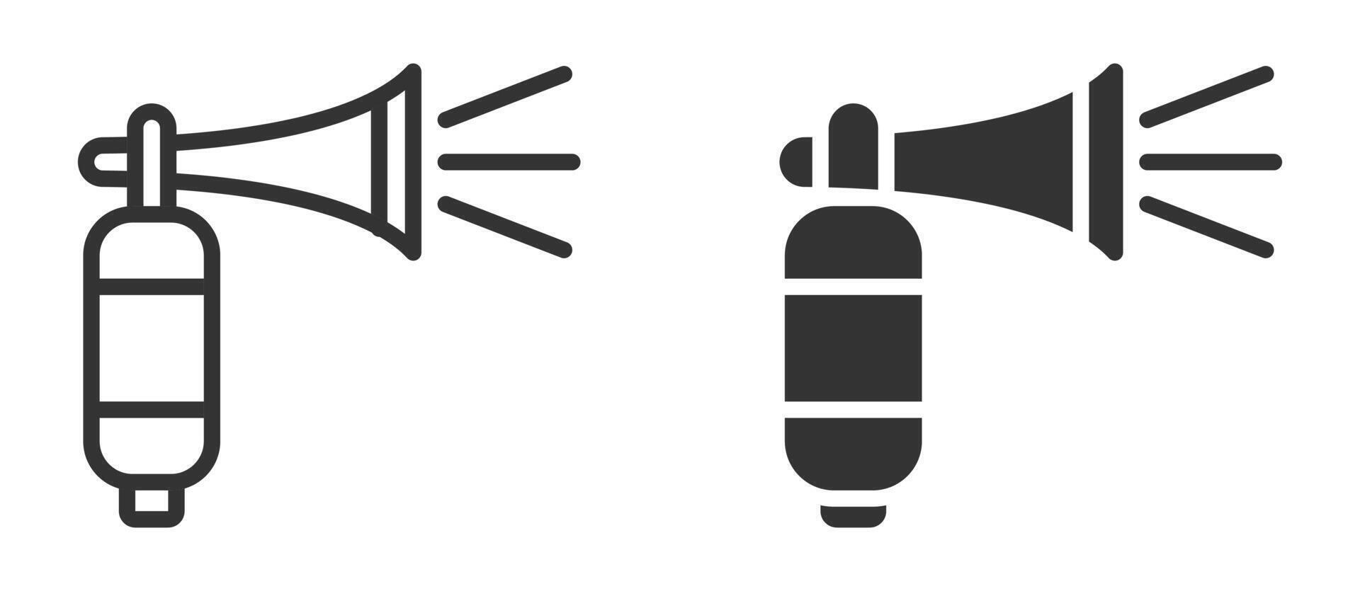 Two megaphones on a white background vector