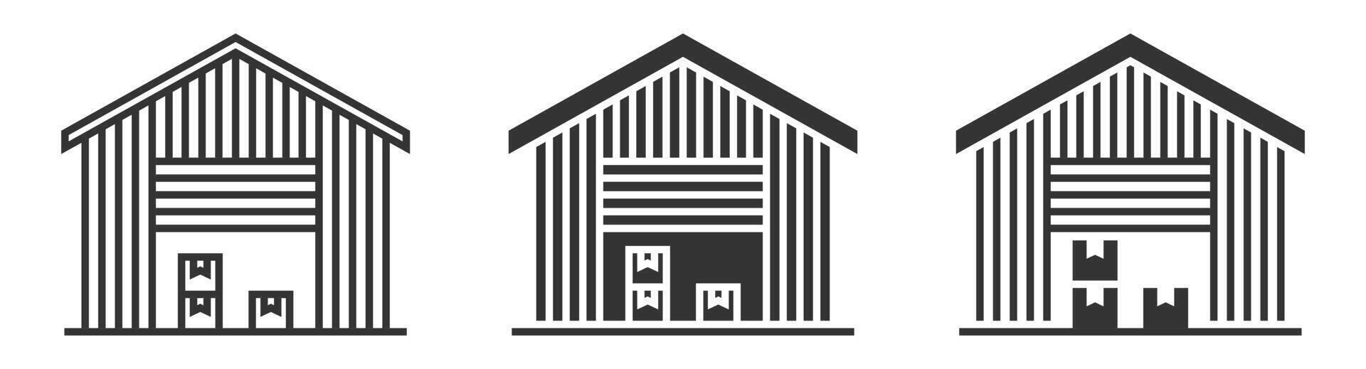 Three houses with different shapes and sizes vector