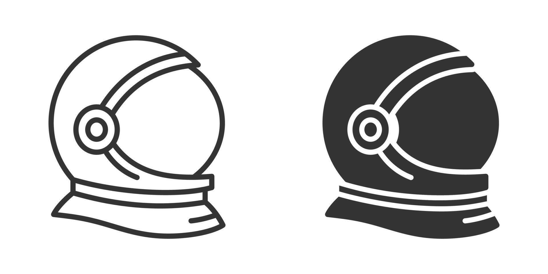 Astronaut helmet icon illustration isolated on white background vector