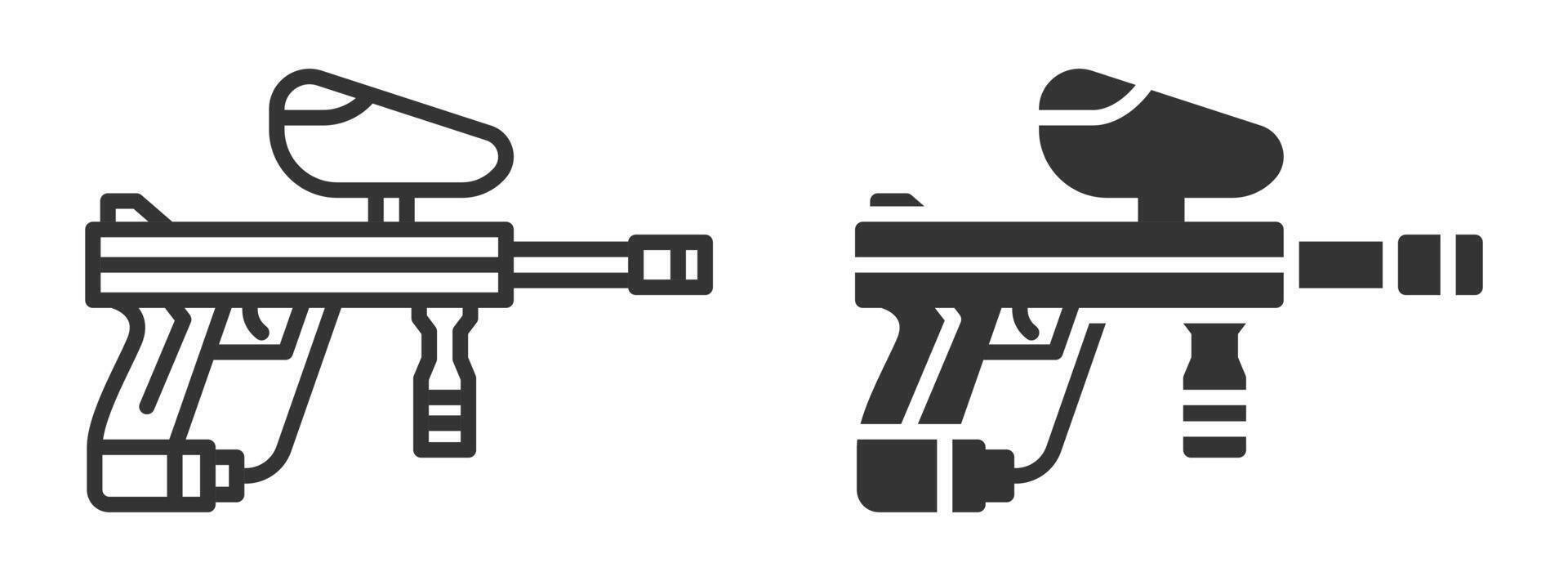 Two paint guns on a white background vector