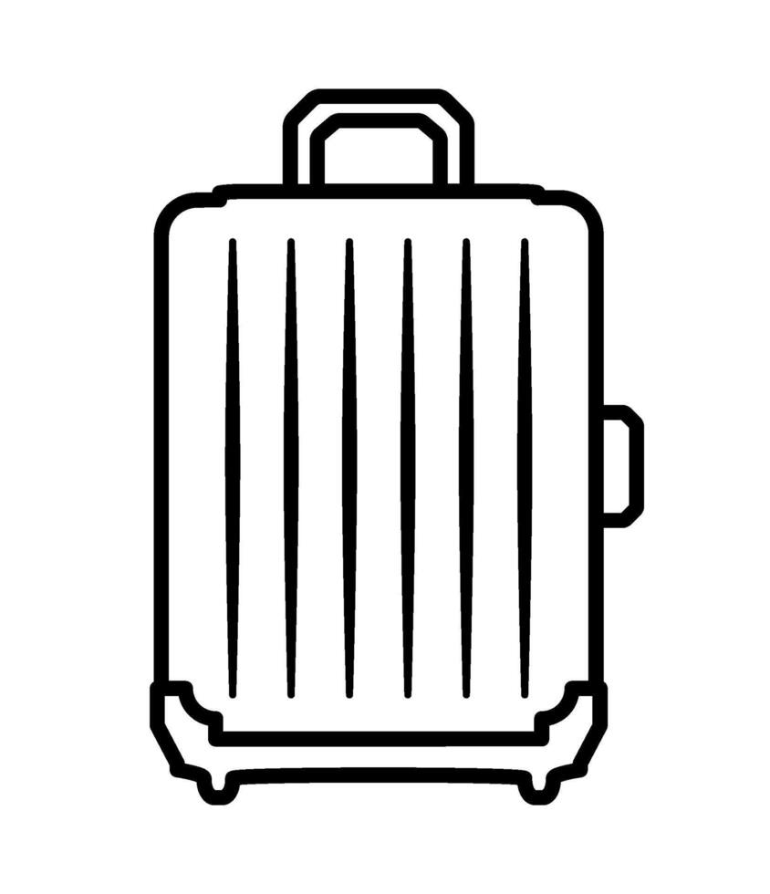 Suitcase outline icon vector