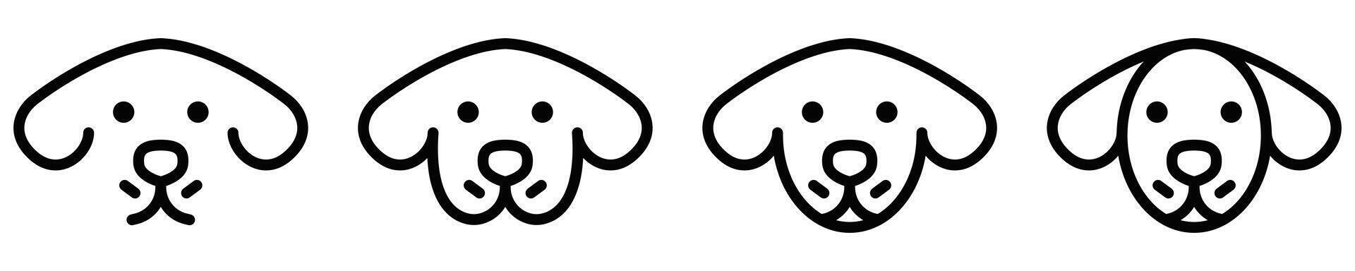 Three black and white ghost faces with eyes vector