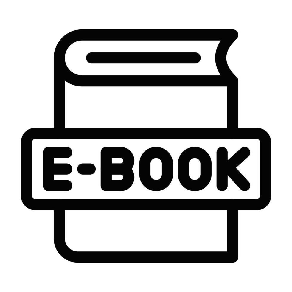An e - book icon on a white background vector