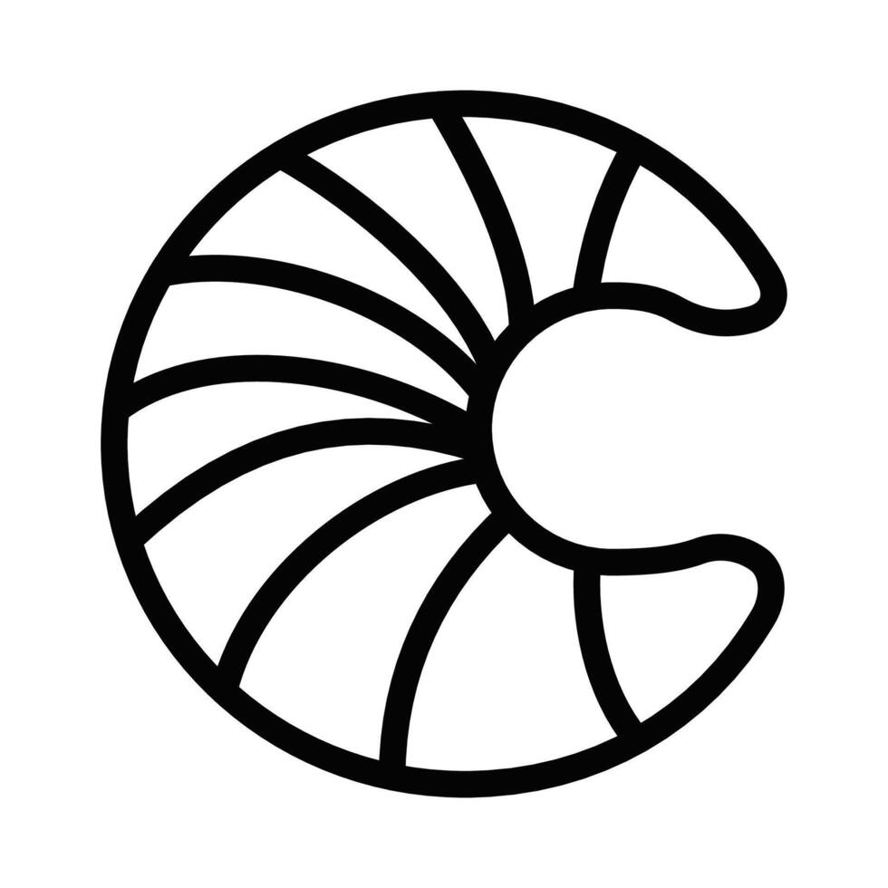 A black and white illustration of a spiral vector