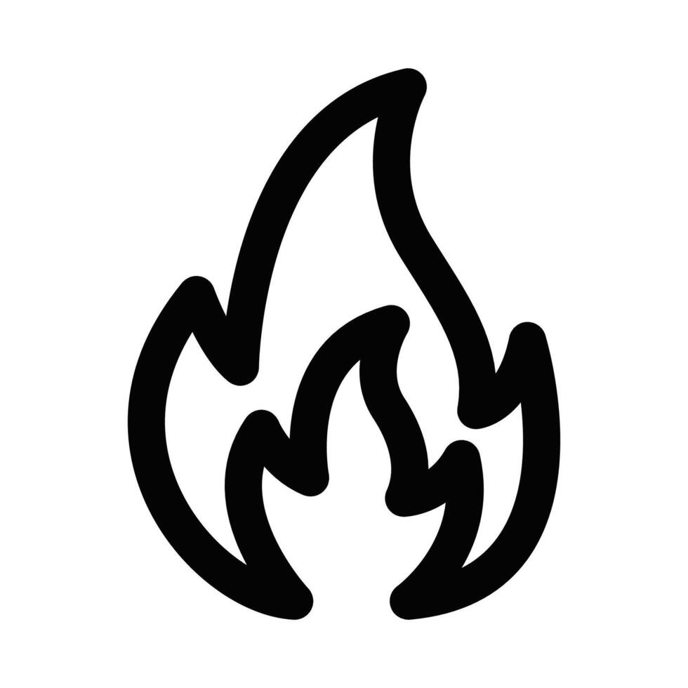 A black and white drawing of a fire vector