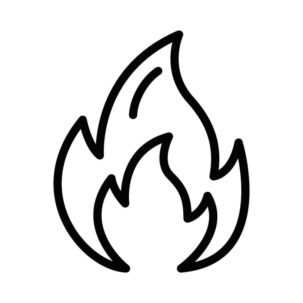 A black and white drawing of a flame vector