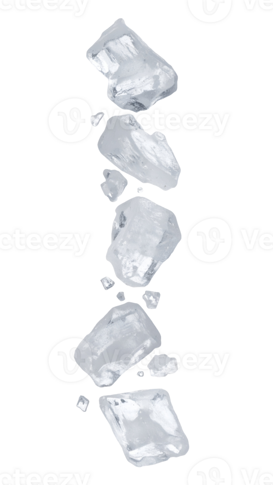 falling sea salt crystals in vertical line on isolated background for culinary and food design use png