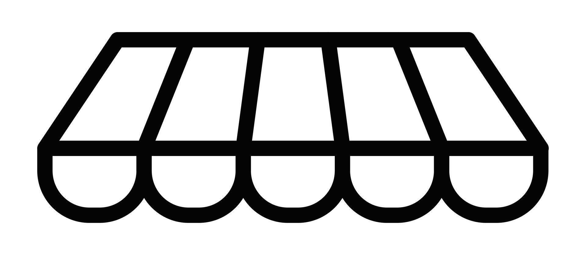 A black and white illustration of a window with a curtain vector
