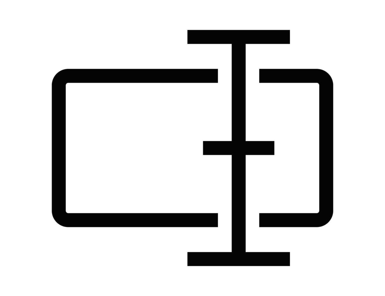 A black and white icon of a battery vector