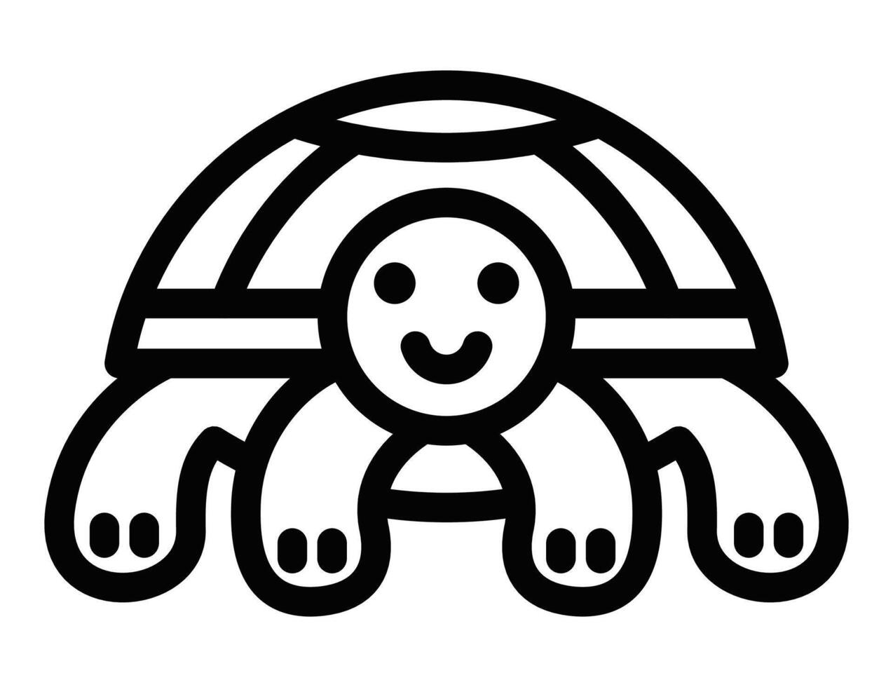A turtle icon with a smile on its face vector