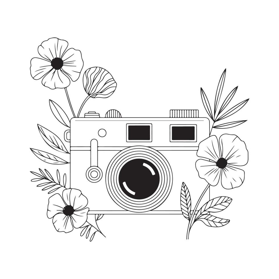 High Resolution Camera Photography Illustration vector