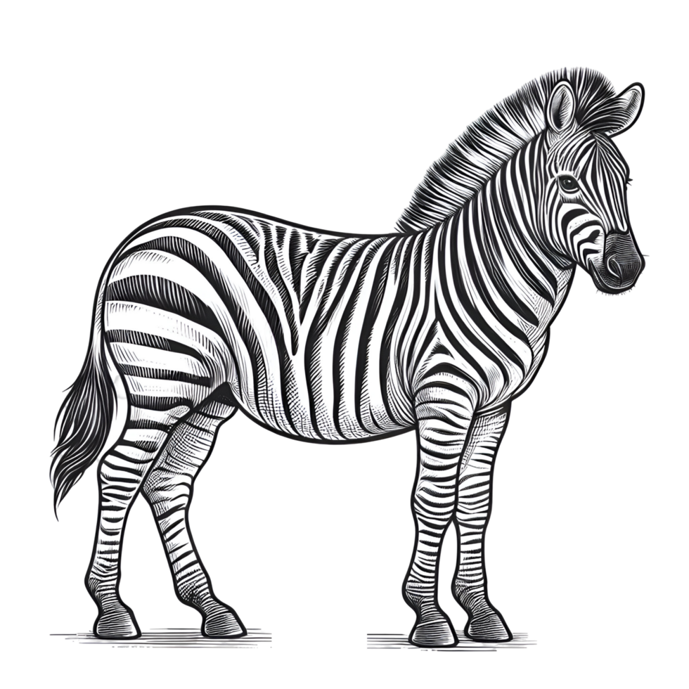 Wild Zebra Portrait png