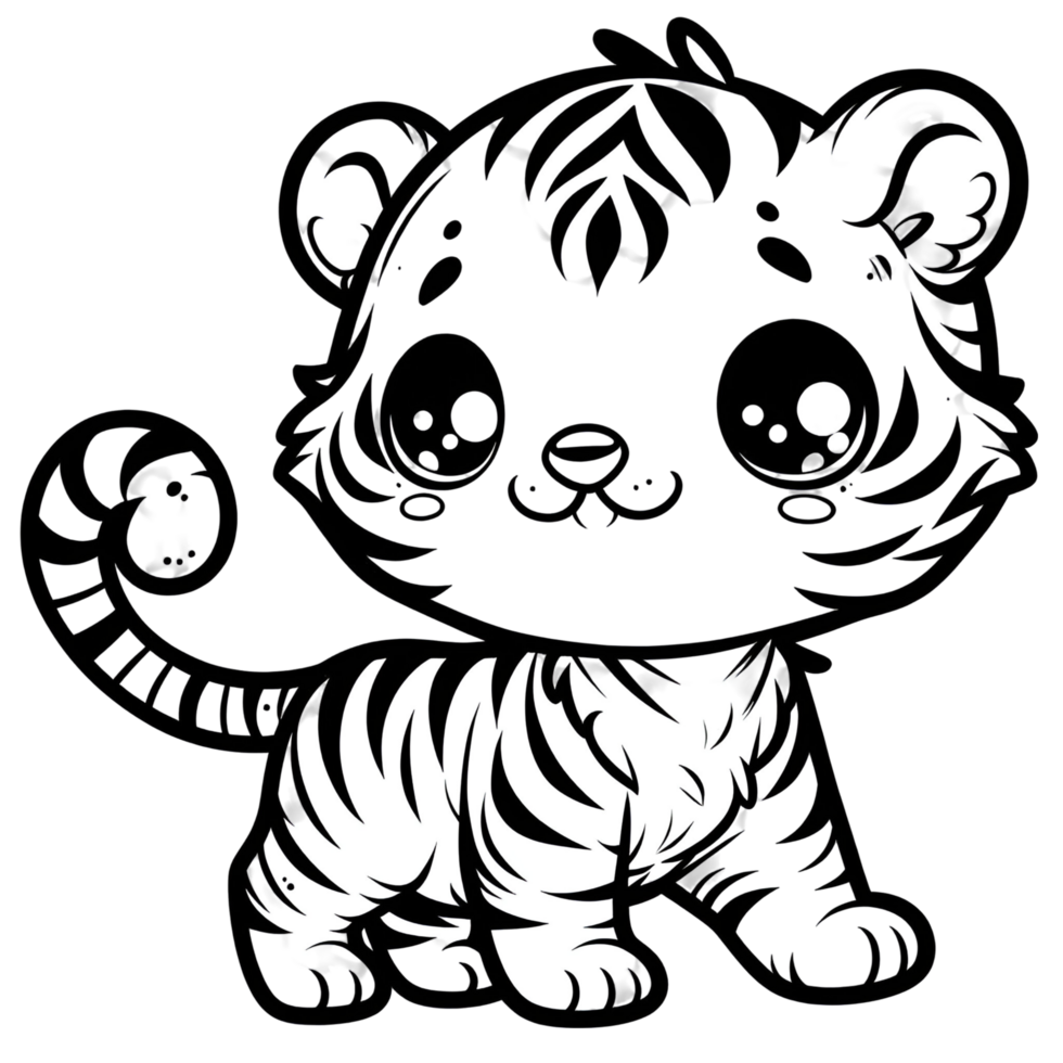 Cute Cartoon Tiger png