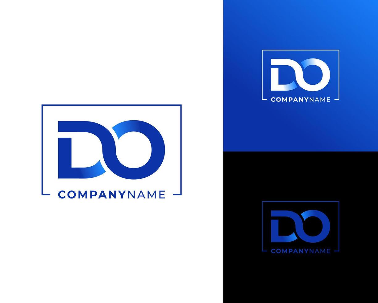 Initial Letter DO With Infinity Loop Modern Concept For Brand Logo Design Illustration vector