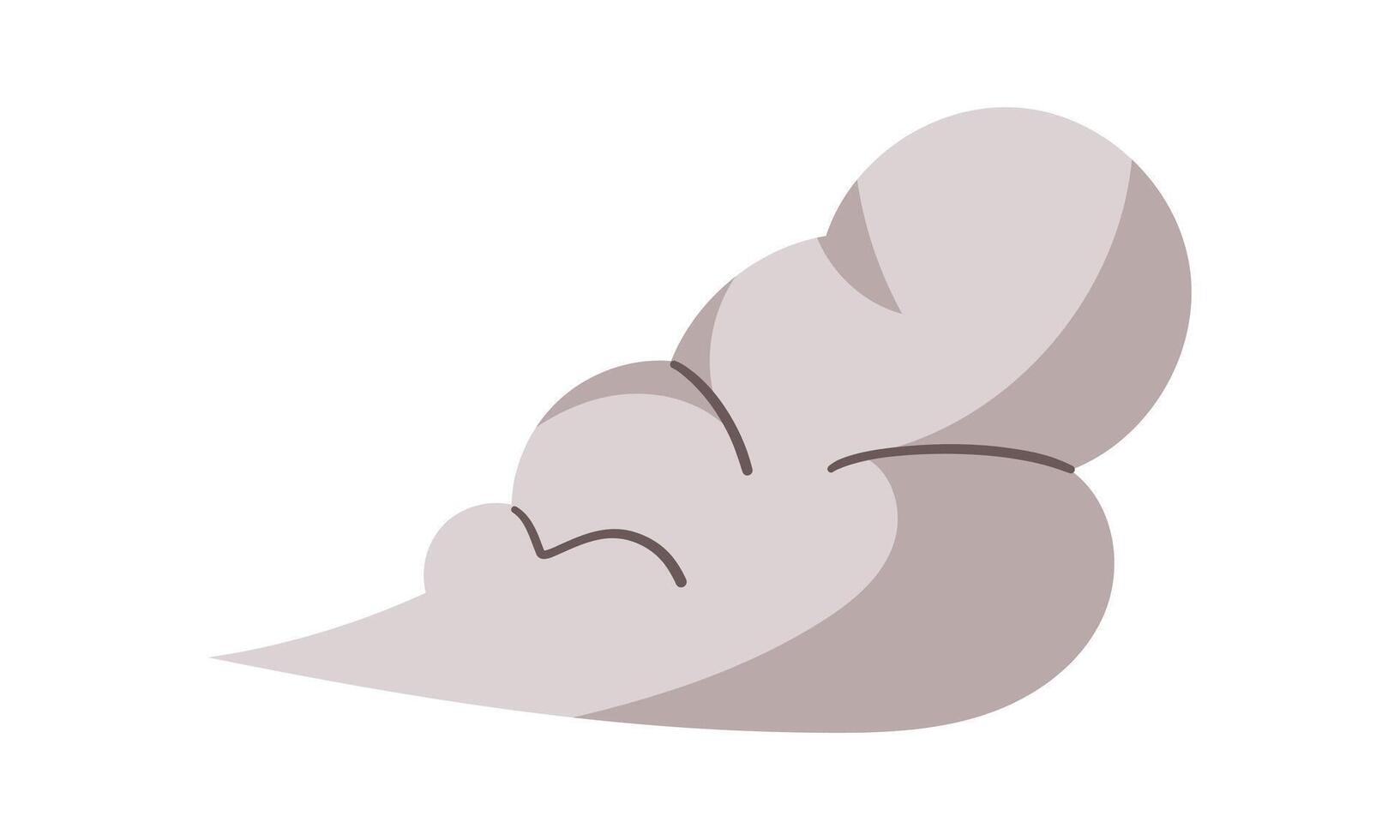 Smoke cloud comic set. Comic smoke flows, dust, smog and smoke steaming cloud silhouettes vector