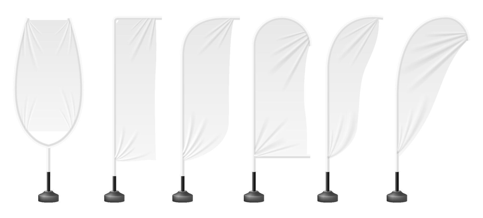 Beach blank advertising flags can be highly effective for marketing purposes vector