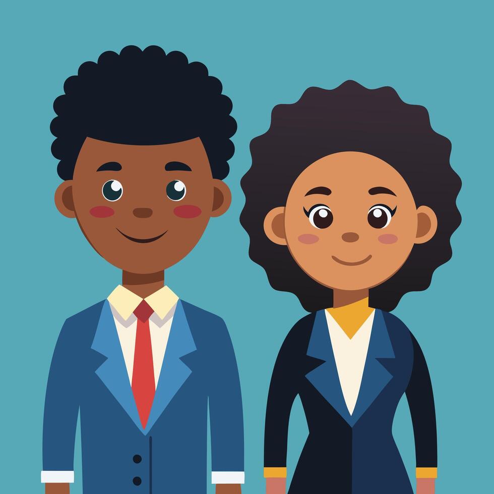 Confident African American Businessman in a Corporate Environment vector