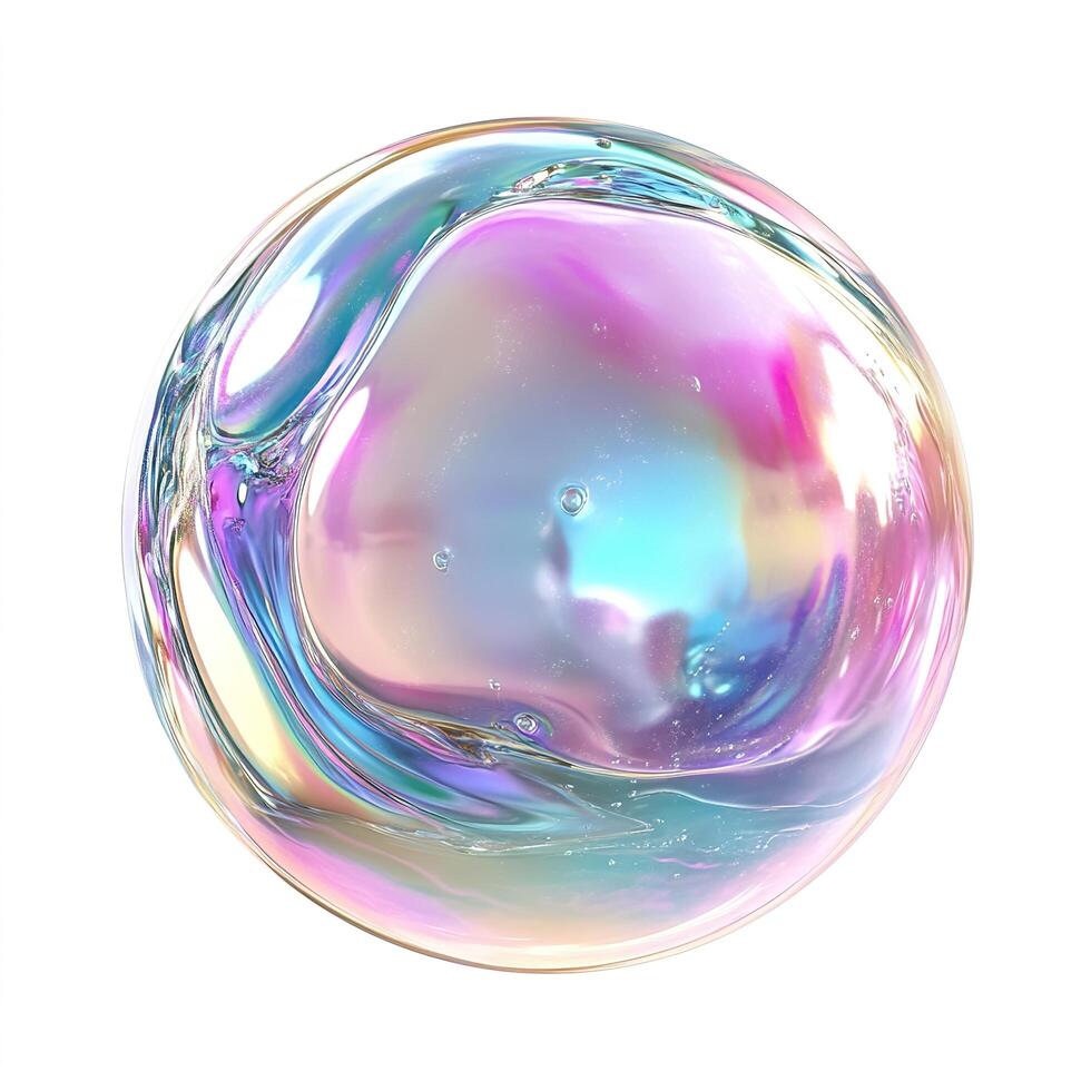 Shiny water bubble photo