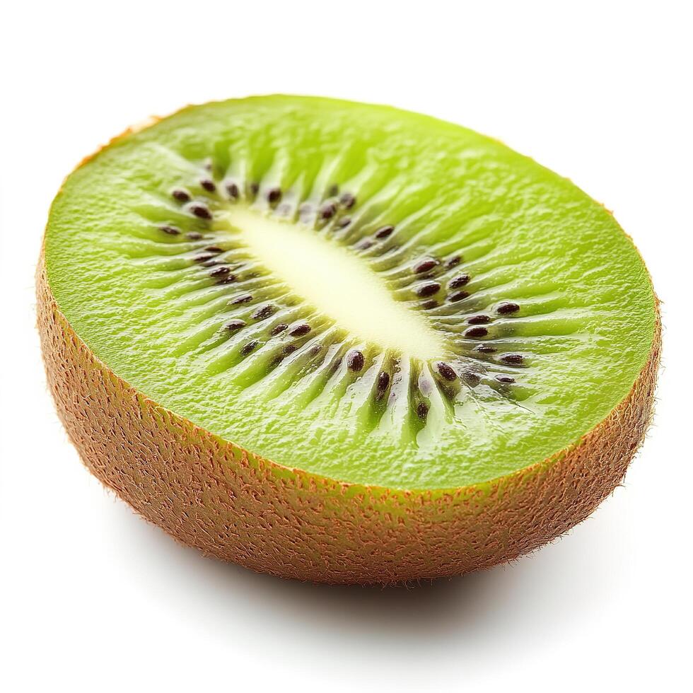 Slice of kiwi isolated photo