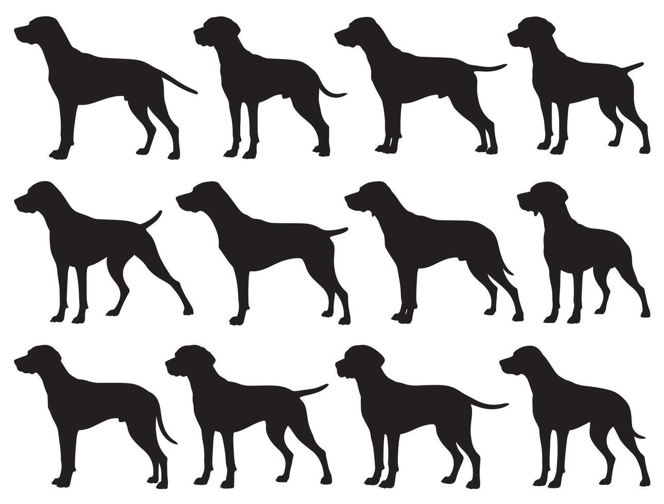 HUNGARIAN VIZSLA DOG SILHOUETTE vector