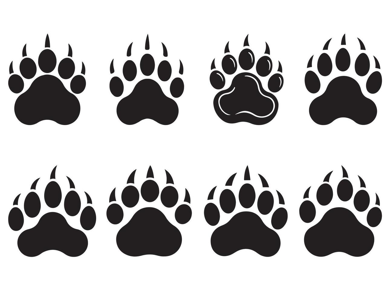 BEAR PAW SILHOUETTE vector