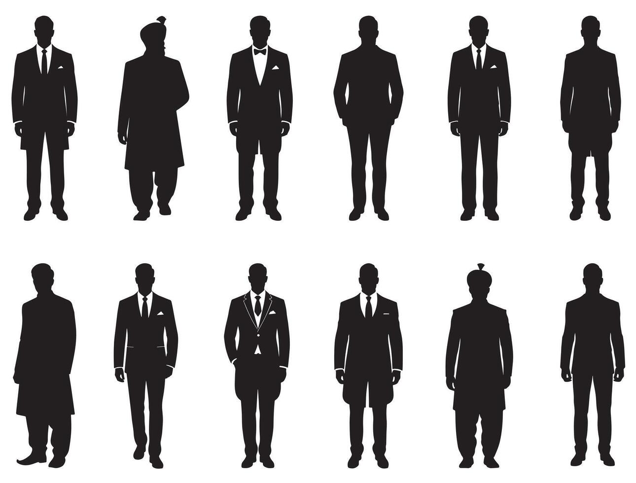 Groom Silhouette white background vector
