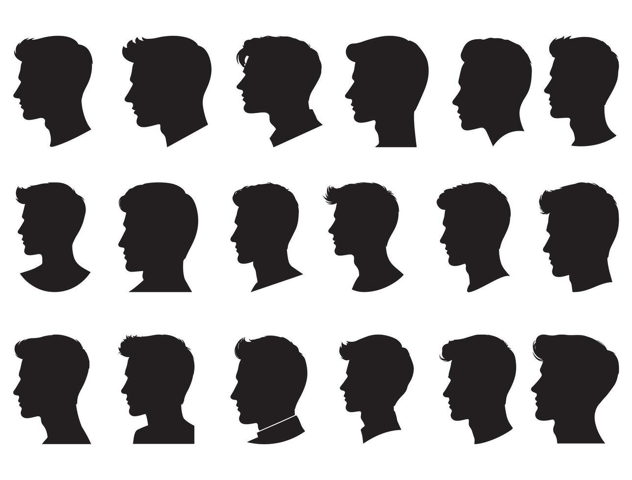 MODEL HEAD PROFILE SILHOUETTE vector