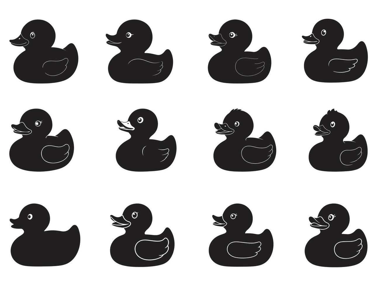 RUBBER DUCK SILHOUETTE vector