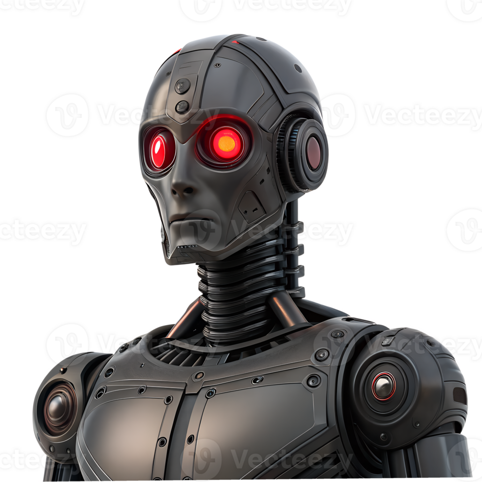 Futuristic Mechanical Robot 3D Render png
