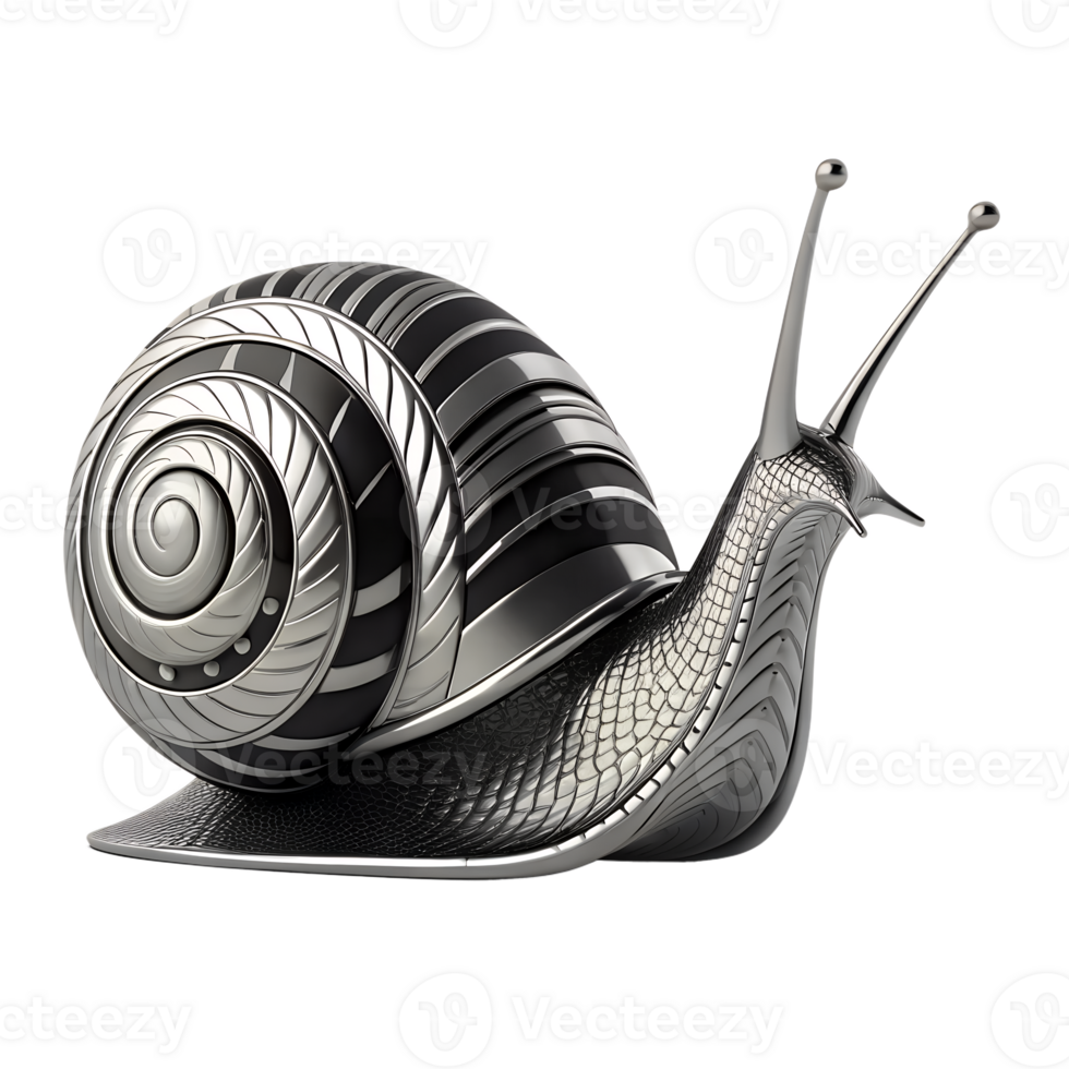 Steampunk Mechanical Snail 3D Render png