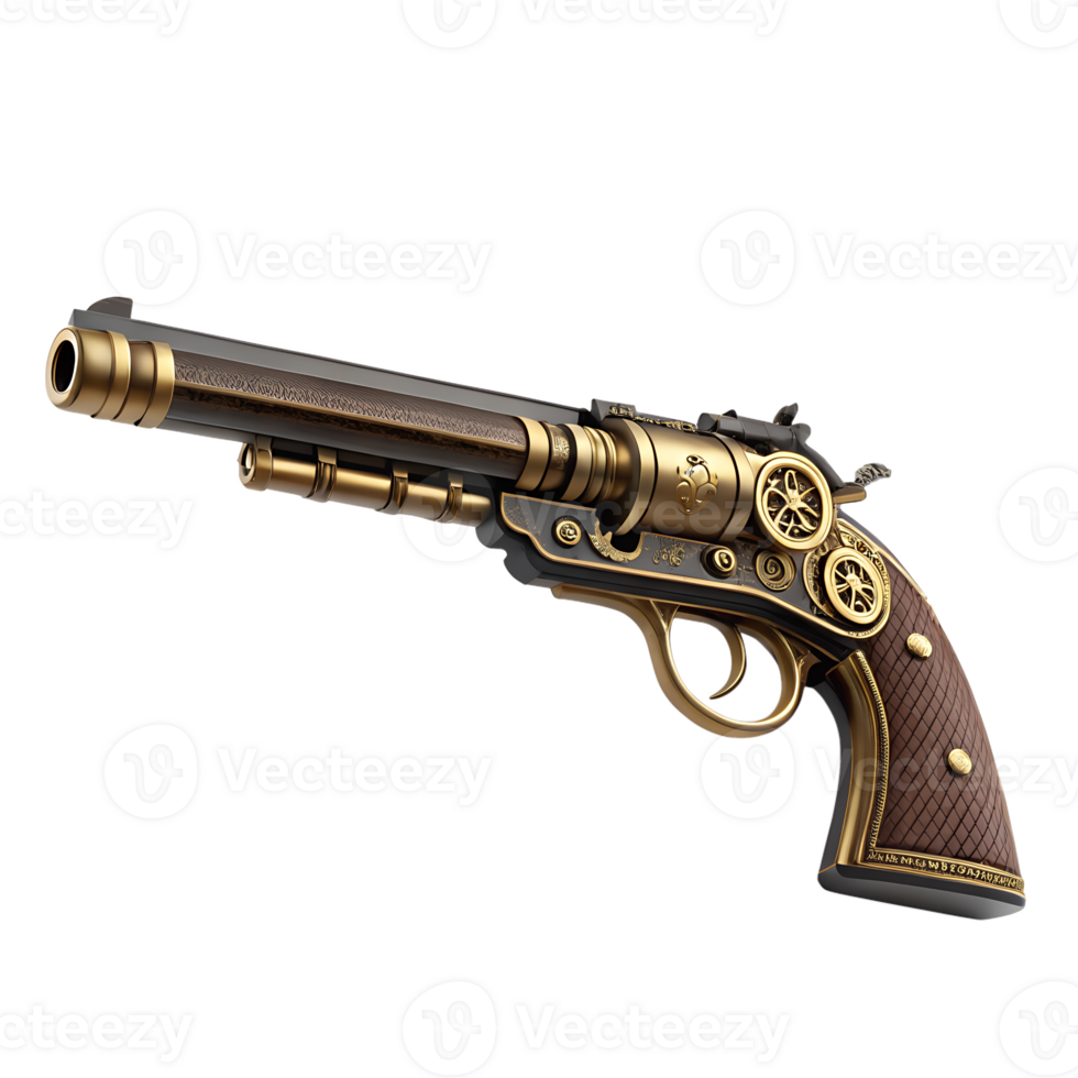 Steampunk Ornate Pistol png