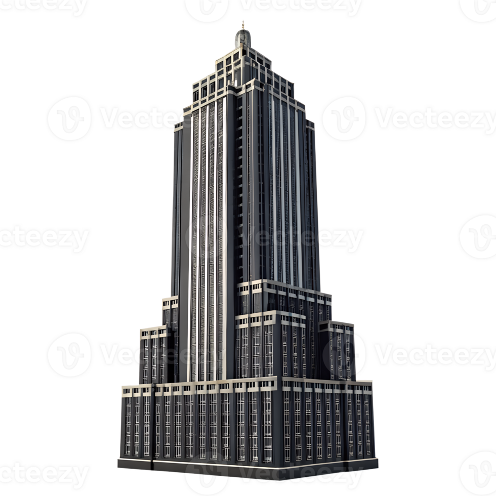 Modern Skyscraper Building 3D Render png