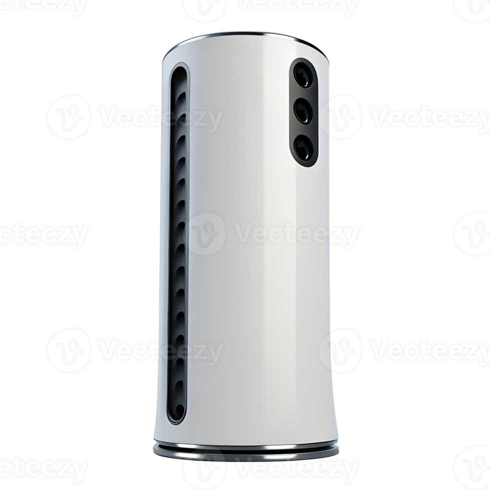 Sleek White Standing Air Conditioner Tower png