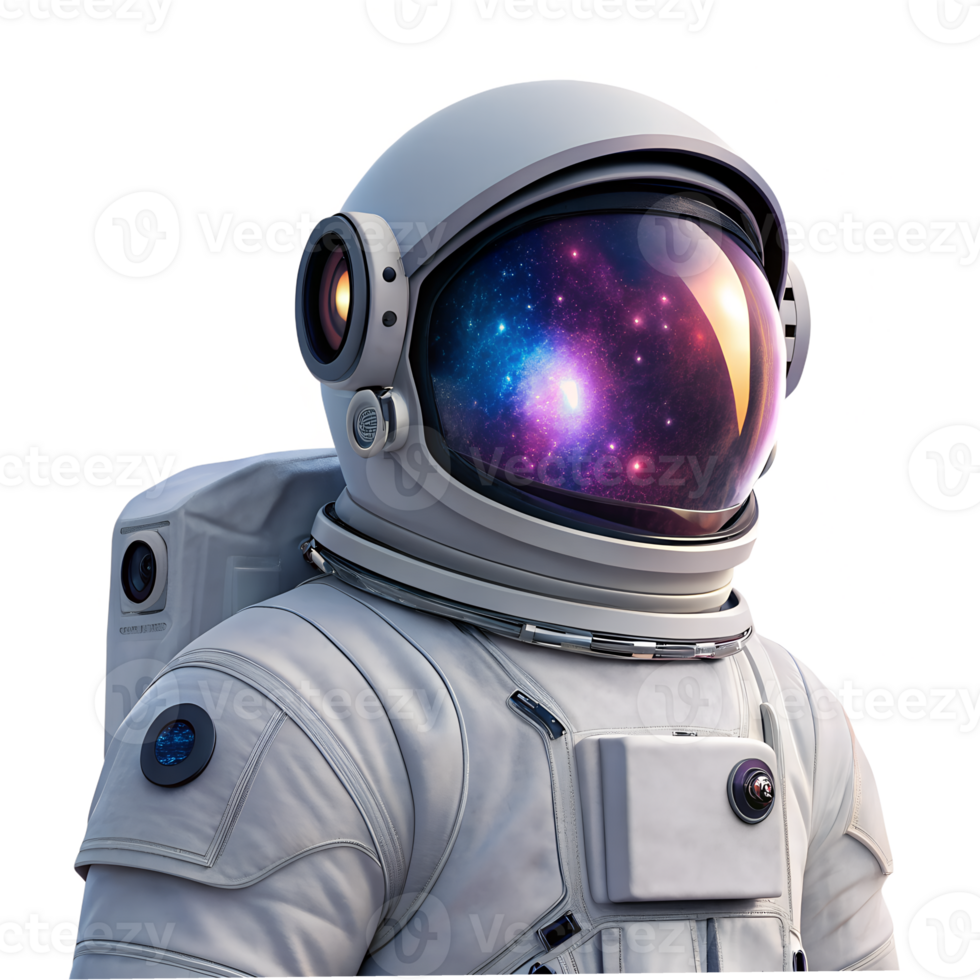 Astronaut in Space 3D Render png