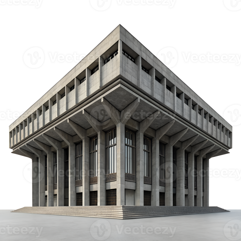 Dramatic Modern Building 3D Render png