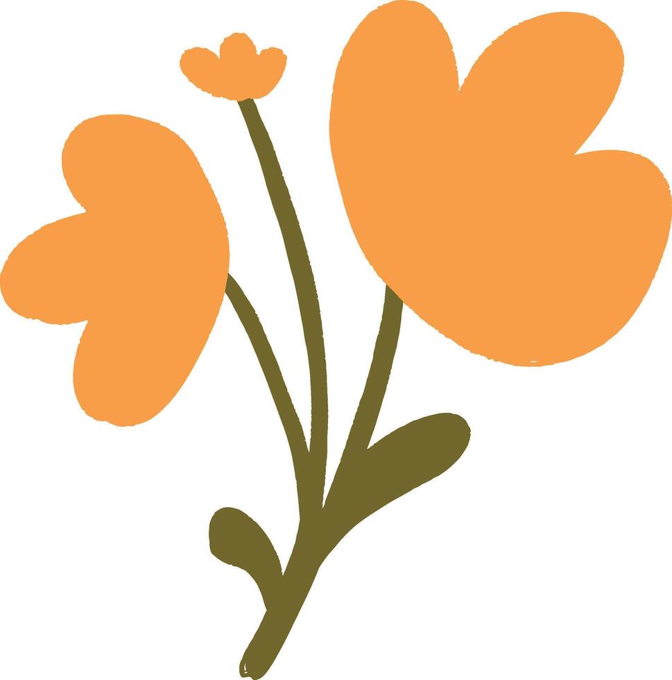 Bright Minimalist Floral Illustration vector