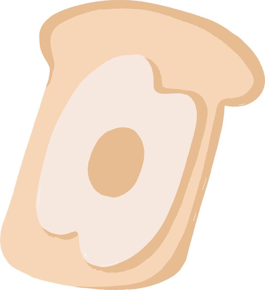 Cute Toast and Egg Illustration vector