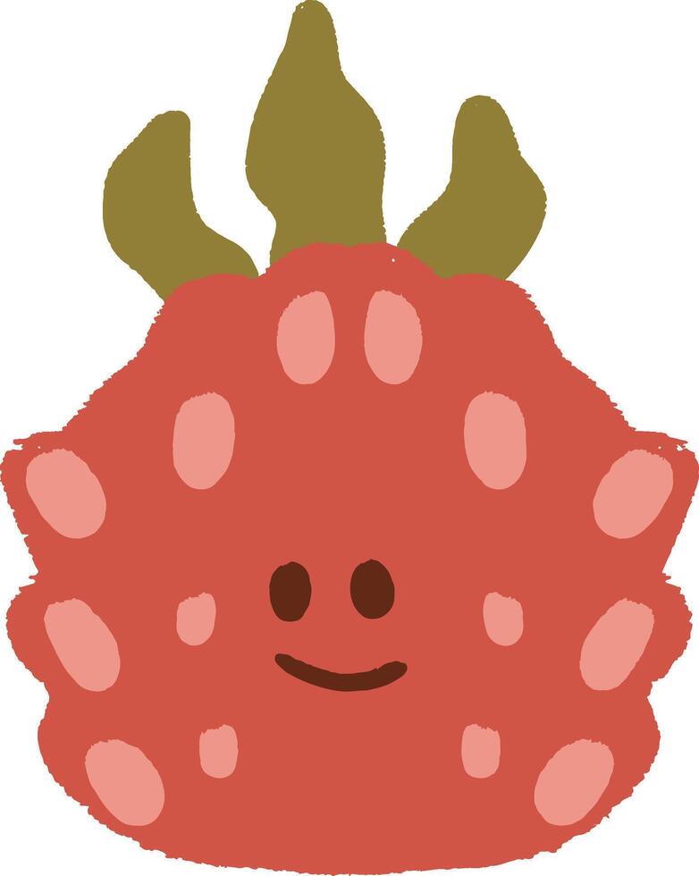 Cute Smiling Raspberry Character Illustration vector