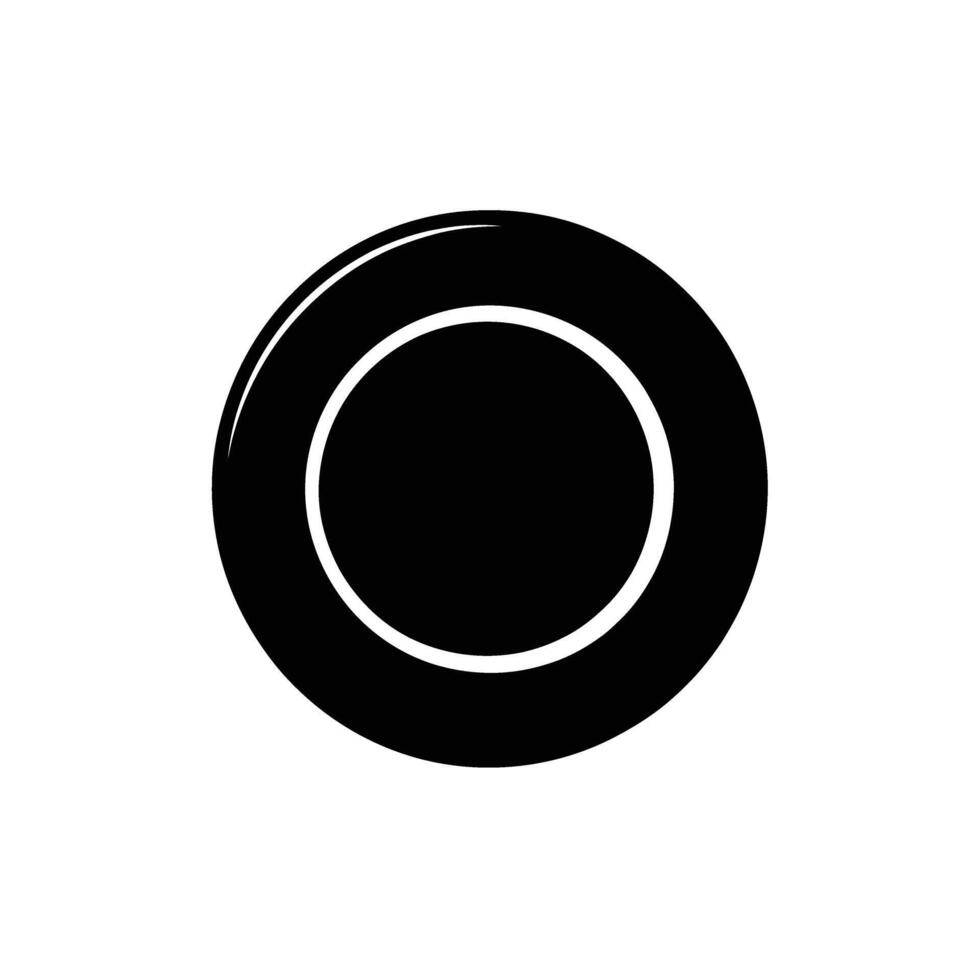Circular plate shape on transparent background for creative design elements vector