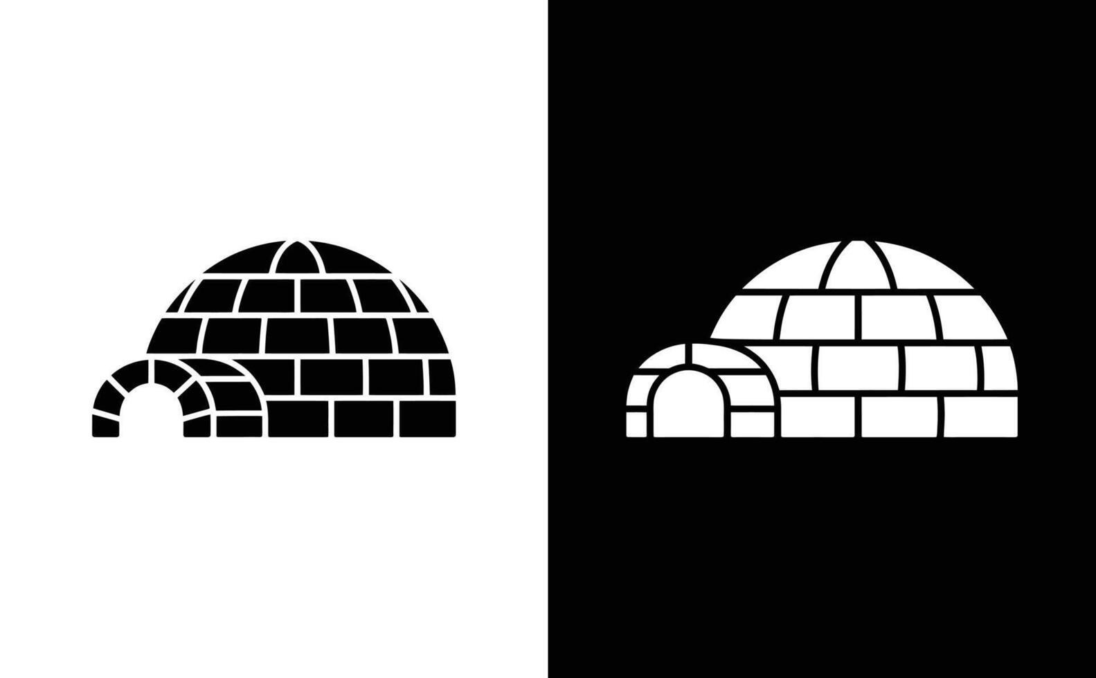 Igloo Icehouse Dome Inuit Home Structure Arctic Shelter Isolated Shape Solid vector