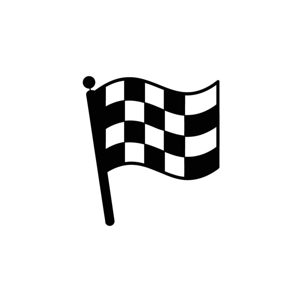 Checkered Flag Icon, Finish Line, Racing, Competition, Success on Transparent vector
