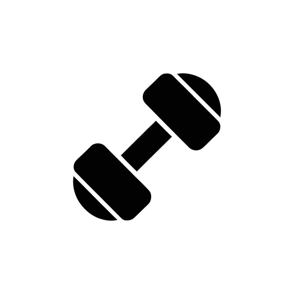 Single Black Dumbbell Weight Lifting Strength Training on Transparent BG vector
