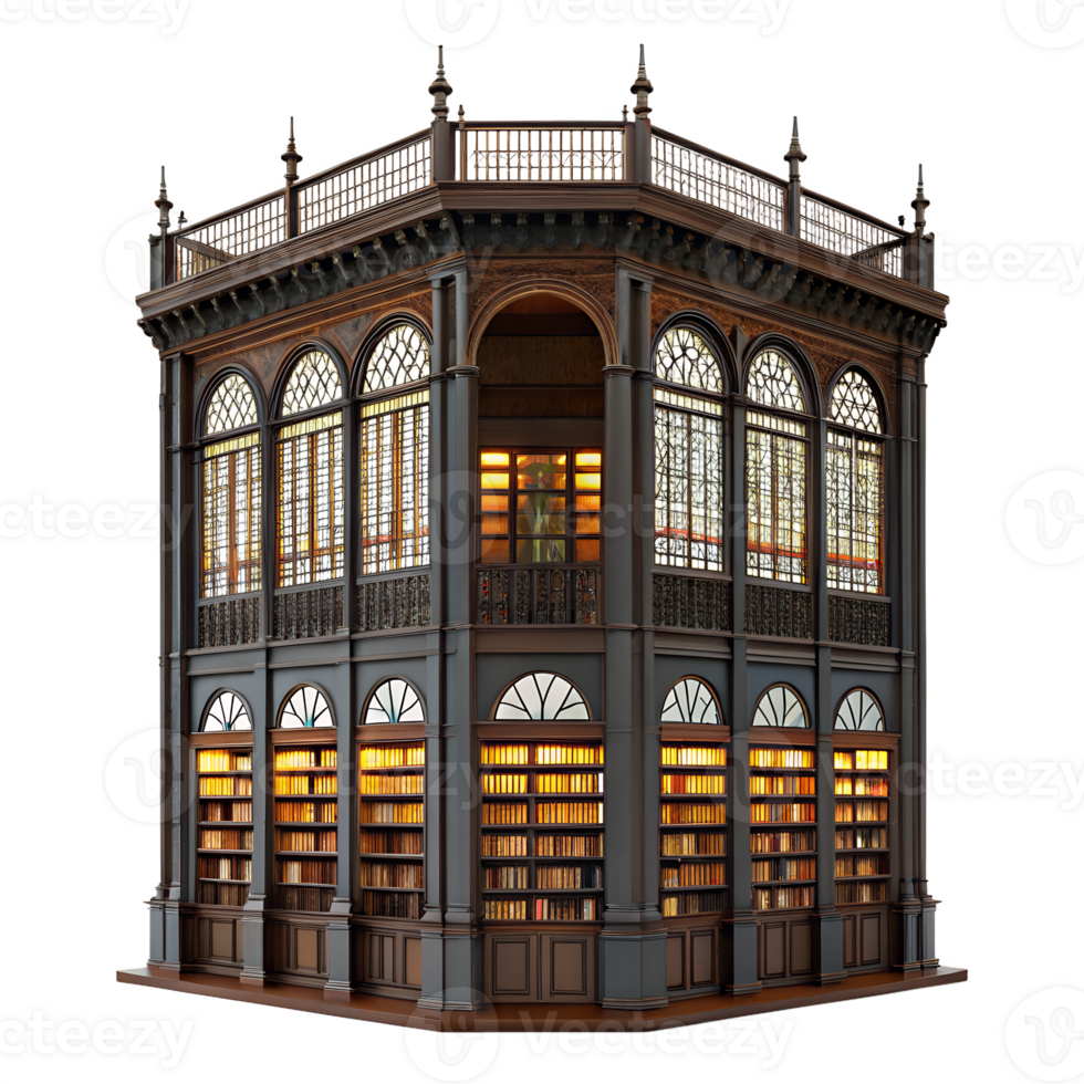Steampunk Mechanical Building 3D Render png