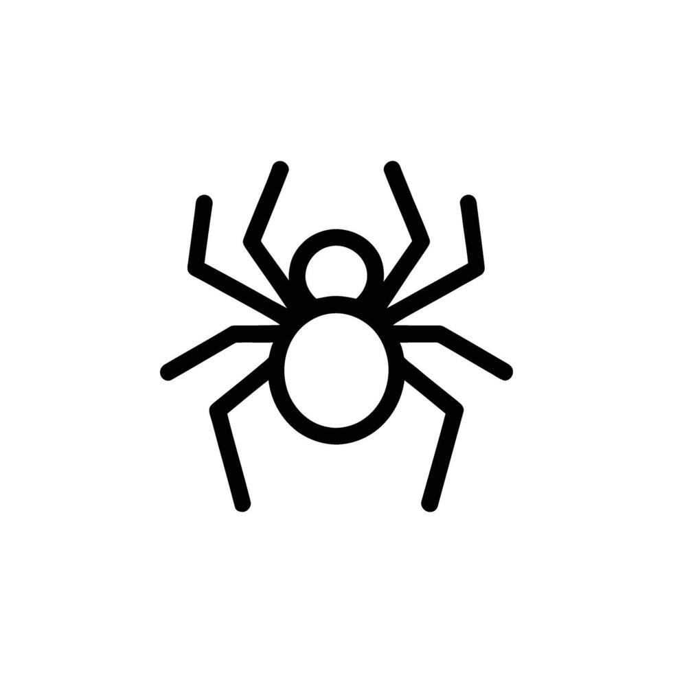 Minimalistic Spider Silhouette Icon with Transparent Background Design vector