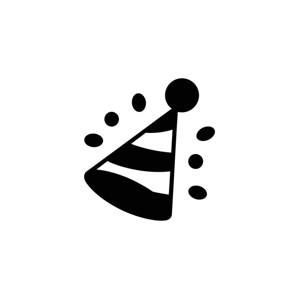 Party hat simple isolated design with circle decoration on transparent background vector